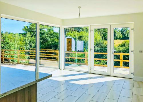 Corner window with view to garden