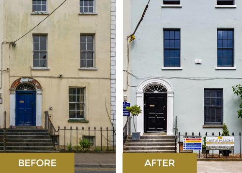 before and after external refurbishment