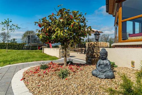 Garden Statue and plants 